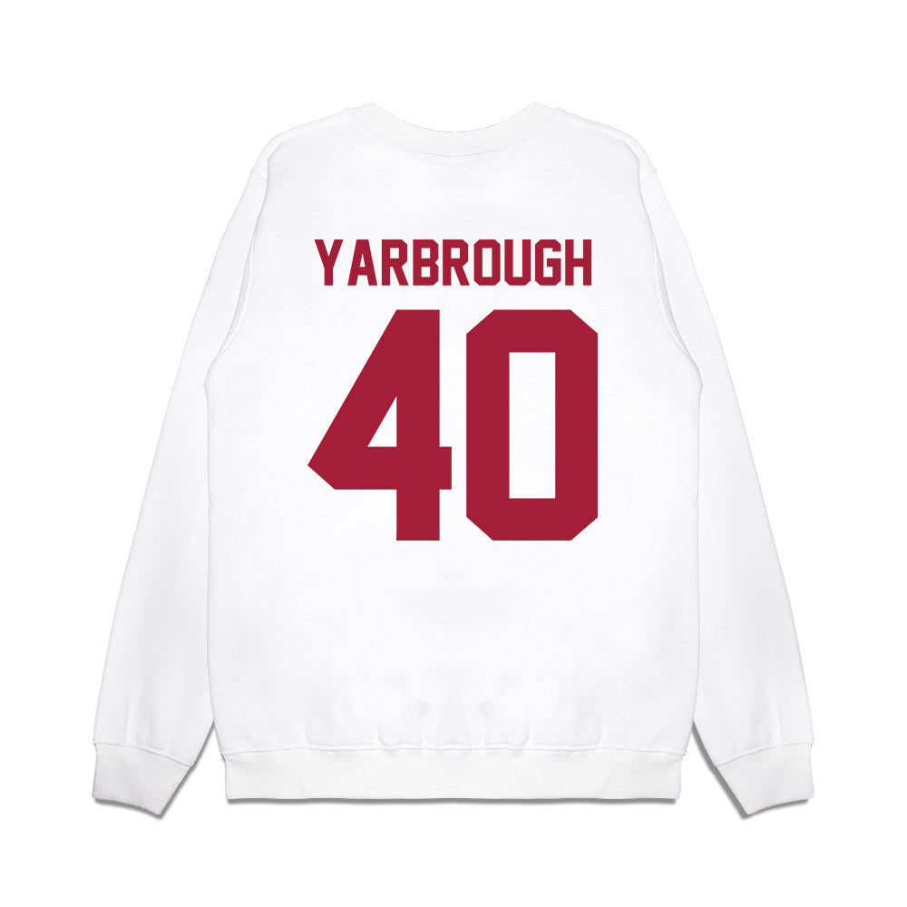 Arkansas - NCAA Football : Colton Yarbrough - Vintage Helmet Premium Crewneck Sweatshirt-1