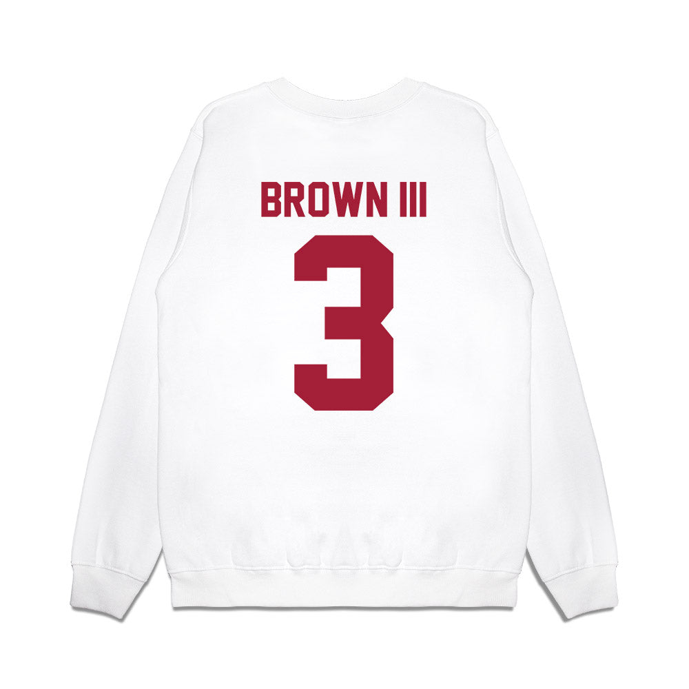 Arkansas - NCAA Football : CS Brown III - Vintage Helmet Premium Crewneck Sweatshirt-1