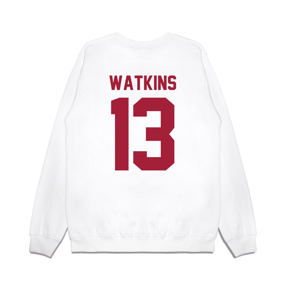 Arkansas - NCAA Football : Jelani Watkins - Vintage Helmet Premium Crewneck Sweatshirt-1