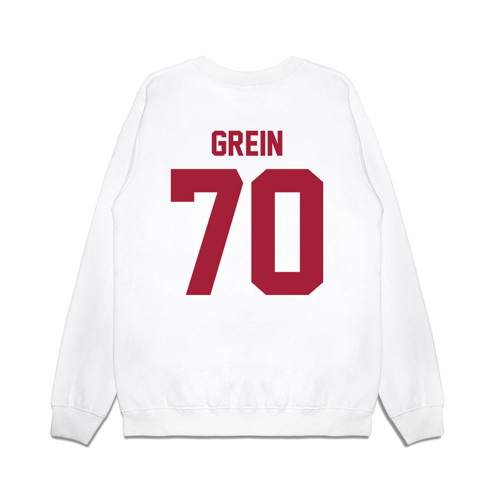 Arkansas - NCAA Football : Dan Grein - Vintage Helmet Premium Crewneck Sweatshirt-1