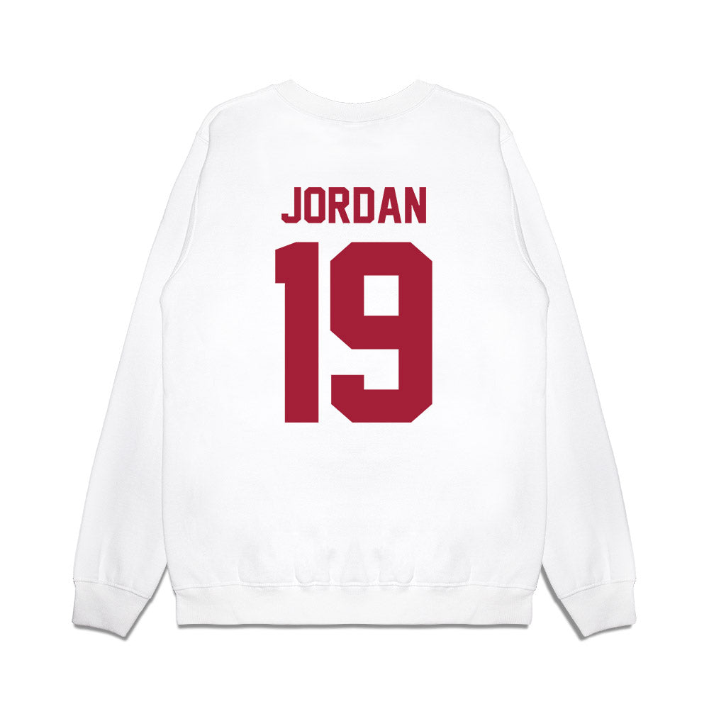Arkansas - NCAA Football : Antonio Jordan - Vintage Helmet Premium Crewneck Sweatshirt-1