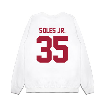 Arkansas - NCAA Football : Steven Soles Jr. - Vintage Helmet Premium Crewneck Sweatshirt-1