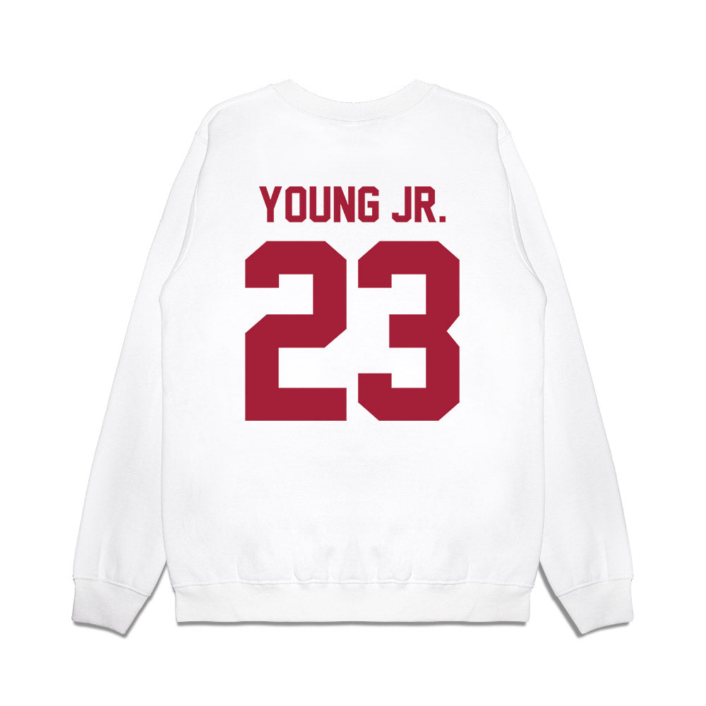 Arkansas - NCAA Football : Kevin Young Jr. - Vintage Helmet Premium Crewneck Sweatshirt-1