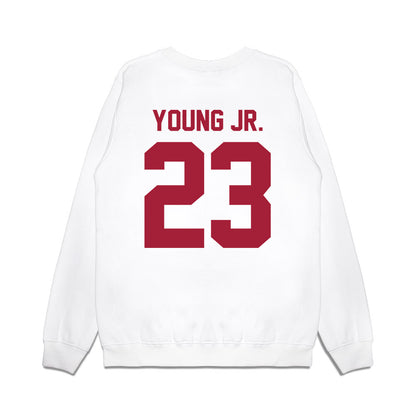 Arkansas - NCAA Football : Kevin Young Jr. - Vintage Helmet Premium Crewneck Sweatshirt-1