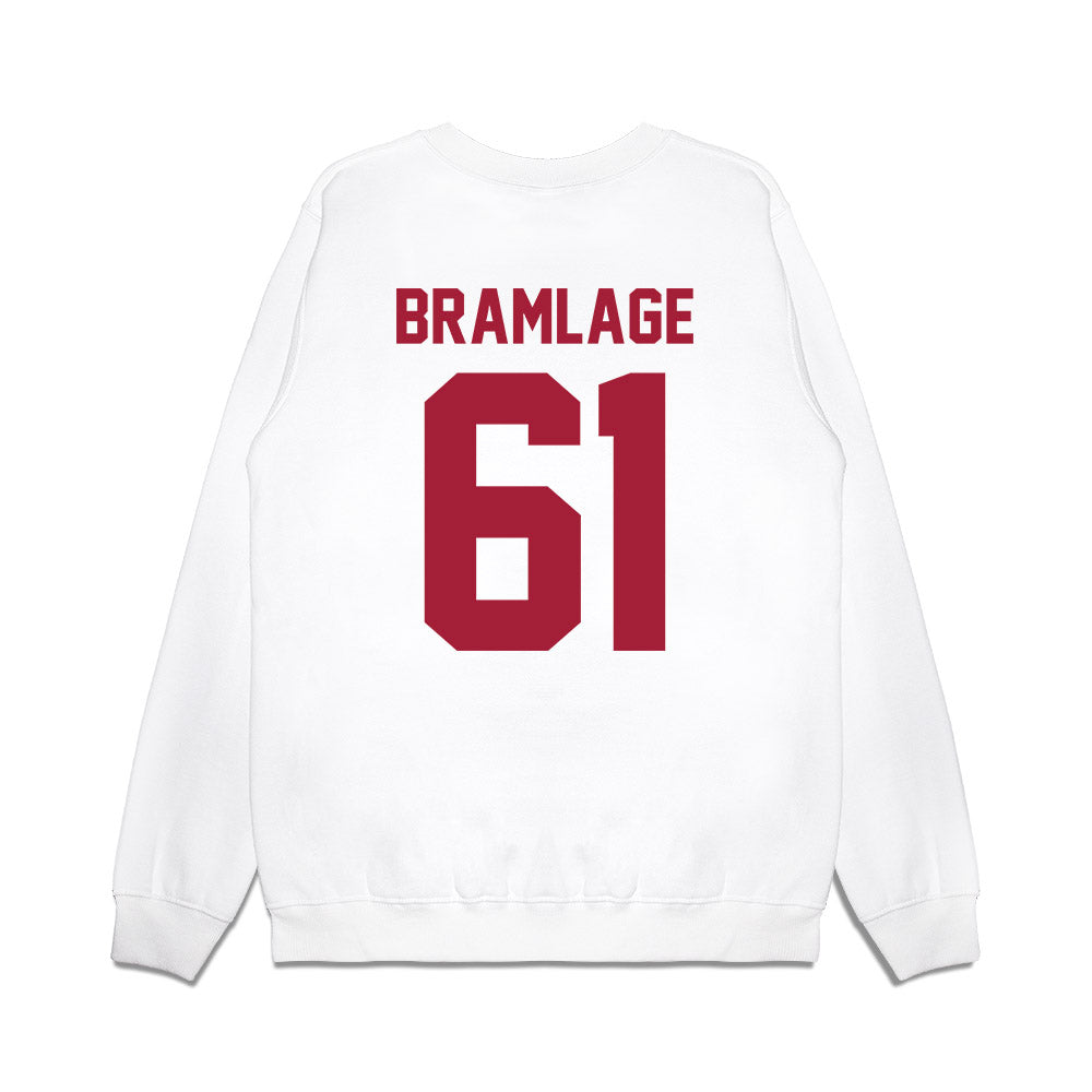Arkansas - NCAA Football : Kaden Bramlage - Vintage Helmet Premium Crewneck Sweatshirt-1