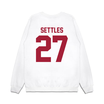 Arkansas - NCAA Football : Cameron Settles - Vintage Helmet Premium Crewneck Sweatshirt-1