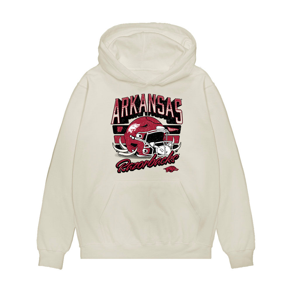 Arkansas - NCAA Football : J’Lynn Allen - Vintage Helmet Premium Hooded Sweatshirt-0