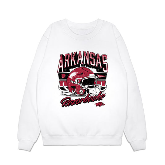 Arkansas - NCAA Football : Braxton Scriber - Vintage Helmet Premium Crewneck Sweatshirt-0