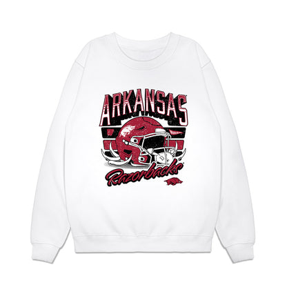 Arkansas - NCAA Football : Ben Mubenga - Vintage Helmet Premium Crewneck Sweatshirt-0