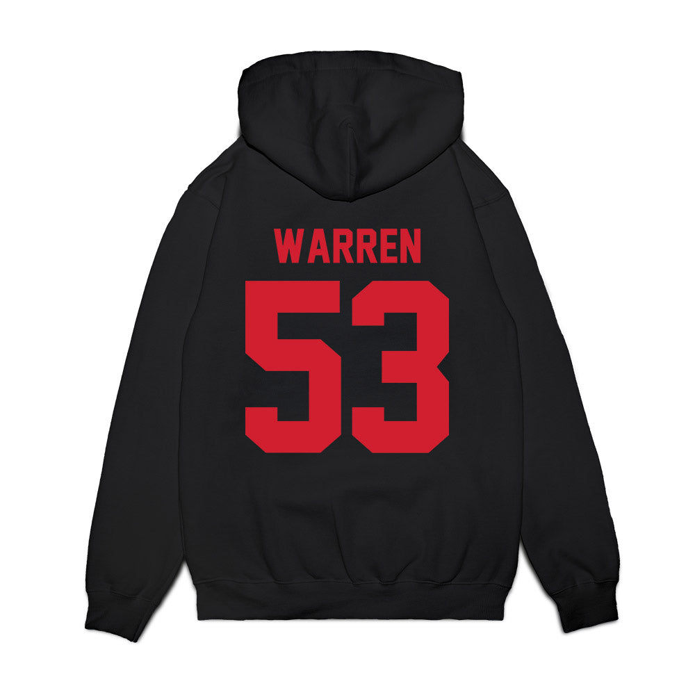 NC State - NCAA Football : Joshua Warren - Vintage Helmet Premium Hooded Sweatshirt-1