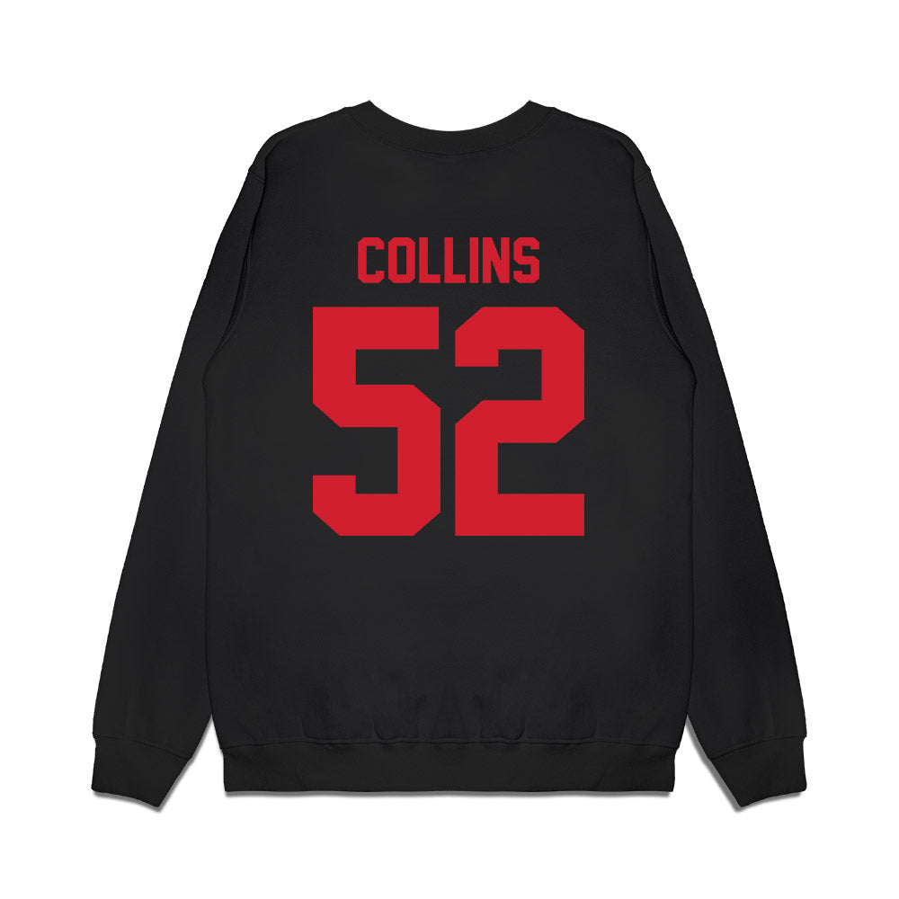 NC State - NCAA Football : David Collins - Vintage Helmet Premium Crewneck Sweatshirt-1