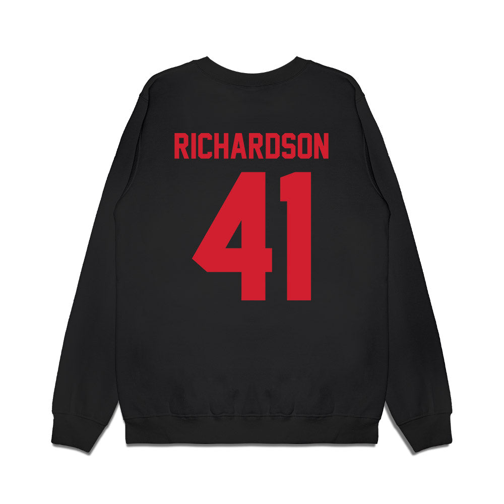 NC State - NCAA Football : AJ Richardson - Vintage Helmet Premium Crewneck Sweatshirt-1
