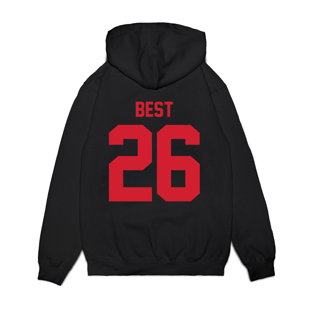NC State - NCAA Football : Jordyn Best - Vintage Helmet Premium Hooded Sweatshirt-1