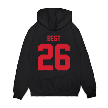 NC State - NCAA Football : Jordyn Best - Vintage Helmet Premium Hooded Sweatshirt-1