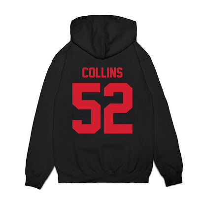 NC State - NCAA Football : David Collins - Vintage Helmet Premium Hooded Sweatshirt-1