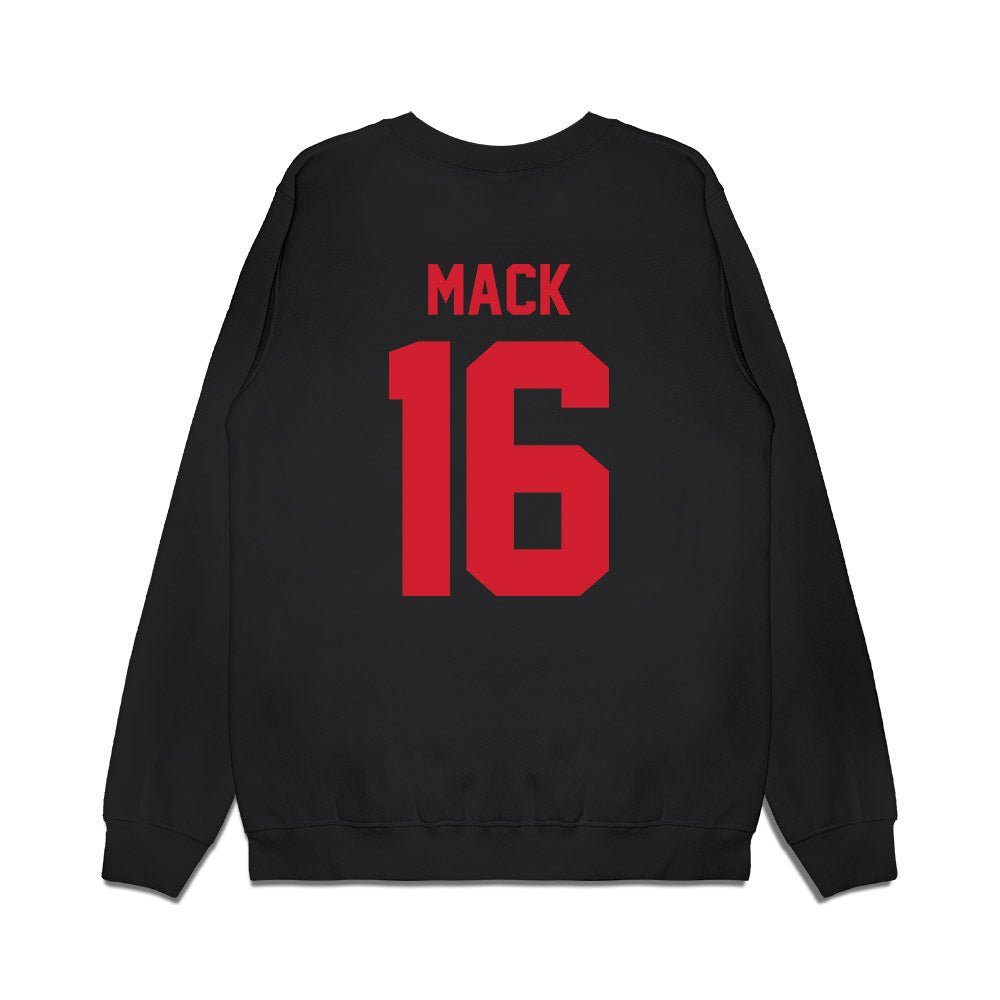 NC State - NCAA Football : King Mack - Vintage Helmet Premium Crewneck Sweatshirt-1