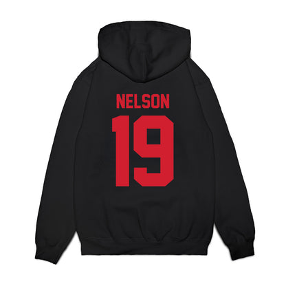 NC State - NCAA Football : DaKaari Nelson - Vintage Helmet Premium Hooded Sweatshirt-1