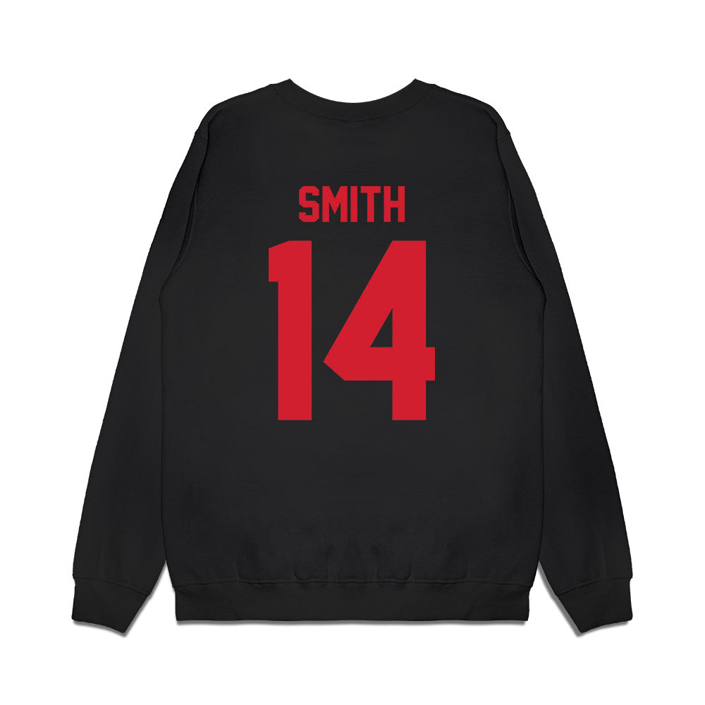NC State - NCAA Football : Jacob Smith - Vintage Helmet Premium Crewneck Sweatshirt-1