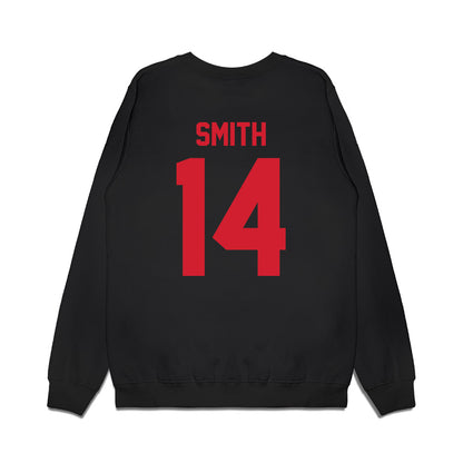 NC State - NCAA Football : Jacob Smith - Vintage Helmet Premium Crewneck Sweatshirt-1