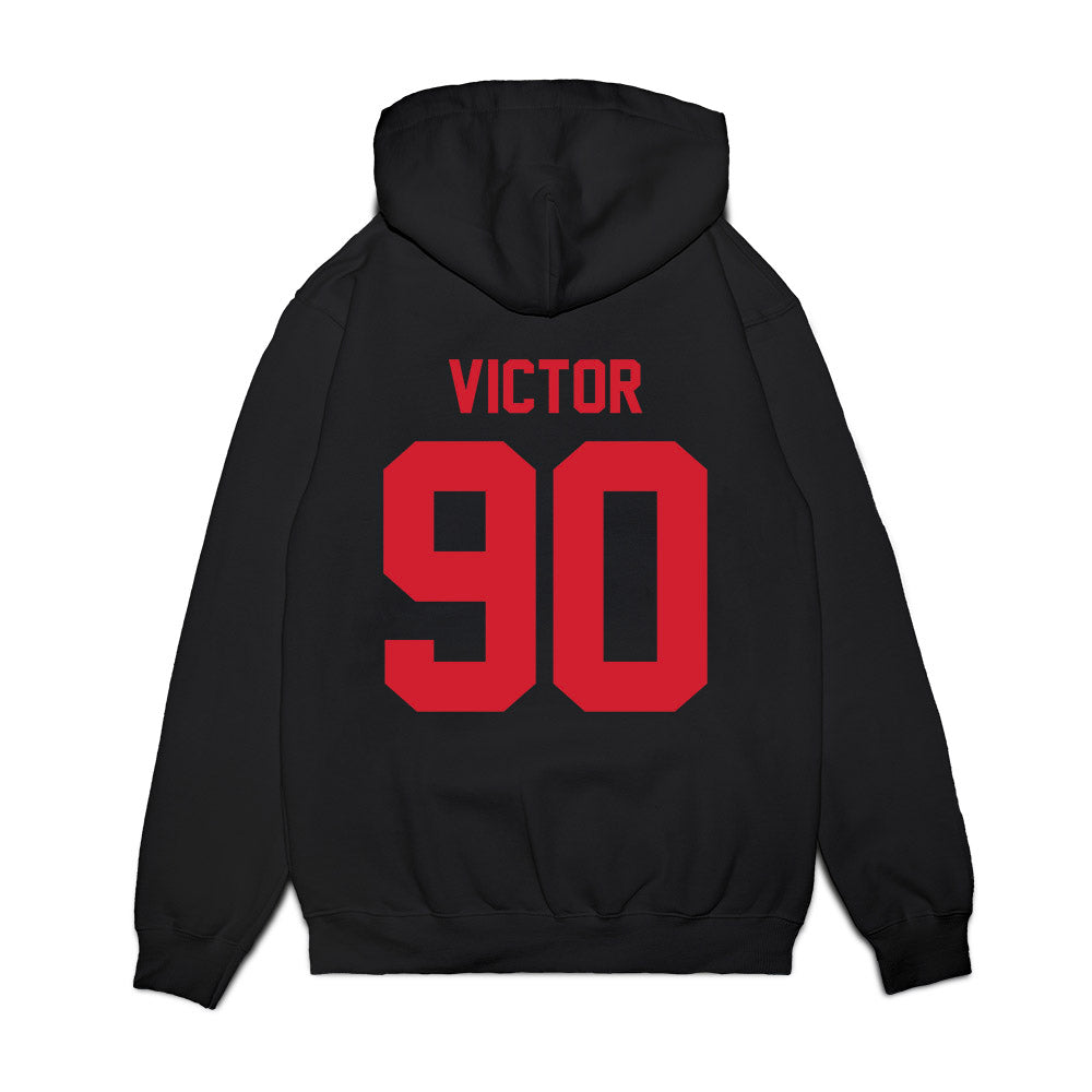 NC State - NCAA Football : Josiah Victor - Vintage Helmet Premium Hooded Sweatshirt-1