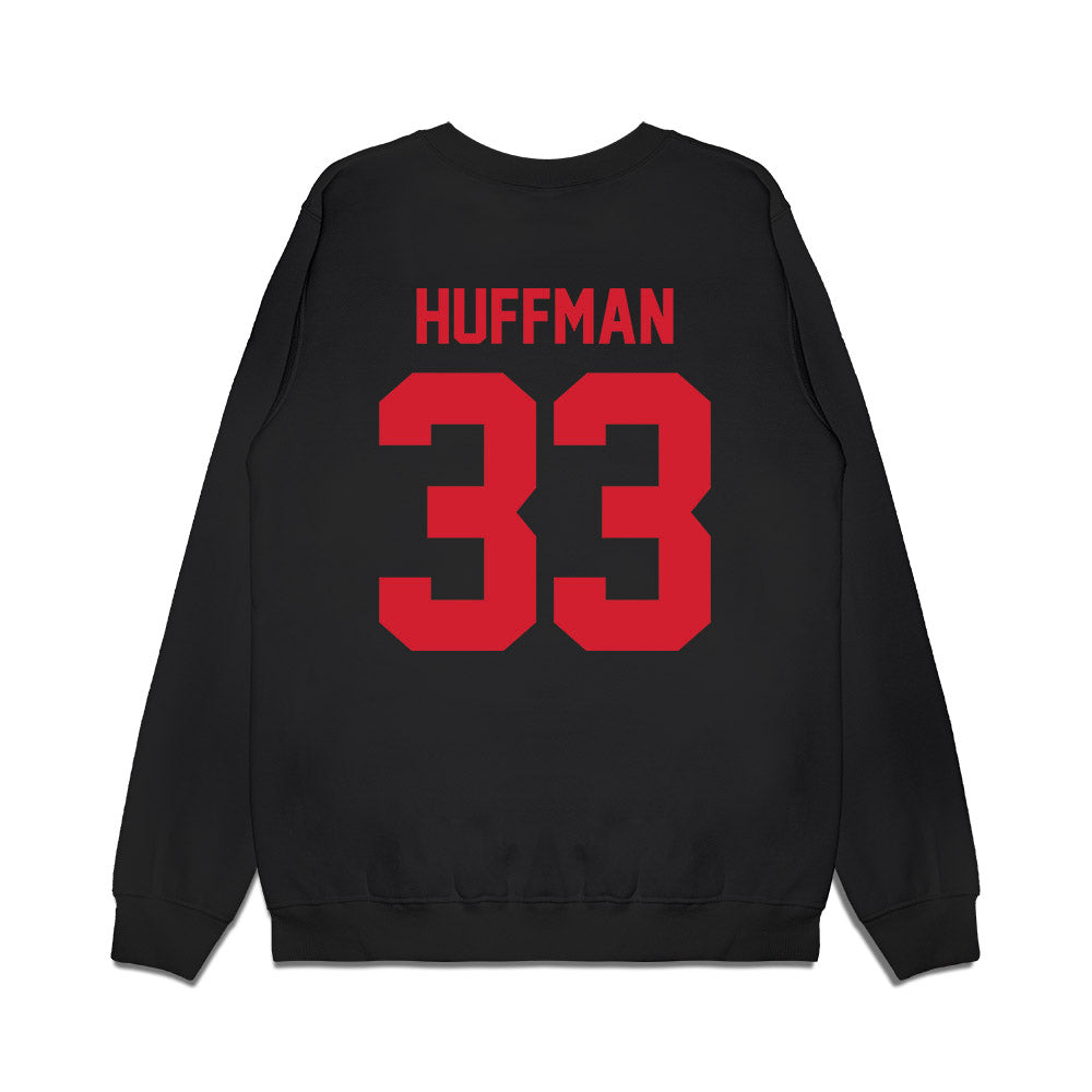 NC State - NCAA Football : Nathan Huffman - Vintage Helmet Premium Crewneck Sweatshirt-1