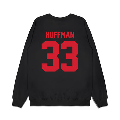 NC State - NCAA Football : Nathan Huffman - Vintage Helmet Premium Crewneck Sweatshirt-1