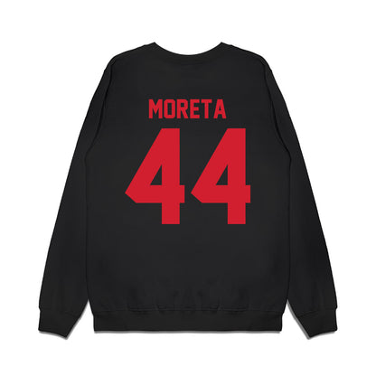 NC State - NCAA Football : Jordan Moreta - Vintage Helmet Premium Crewneck Sweatshirt-1