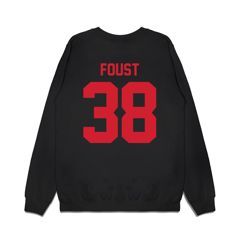 NC State - NCAA Football : Logan Foust - Vintage Helmet Premium Crewneck Sweatshirt-1
