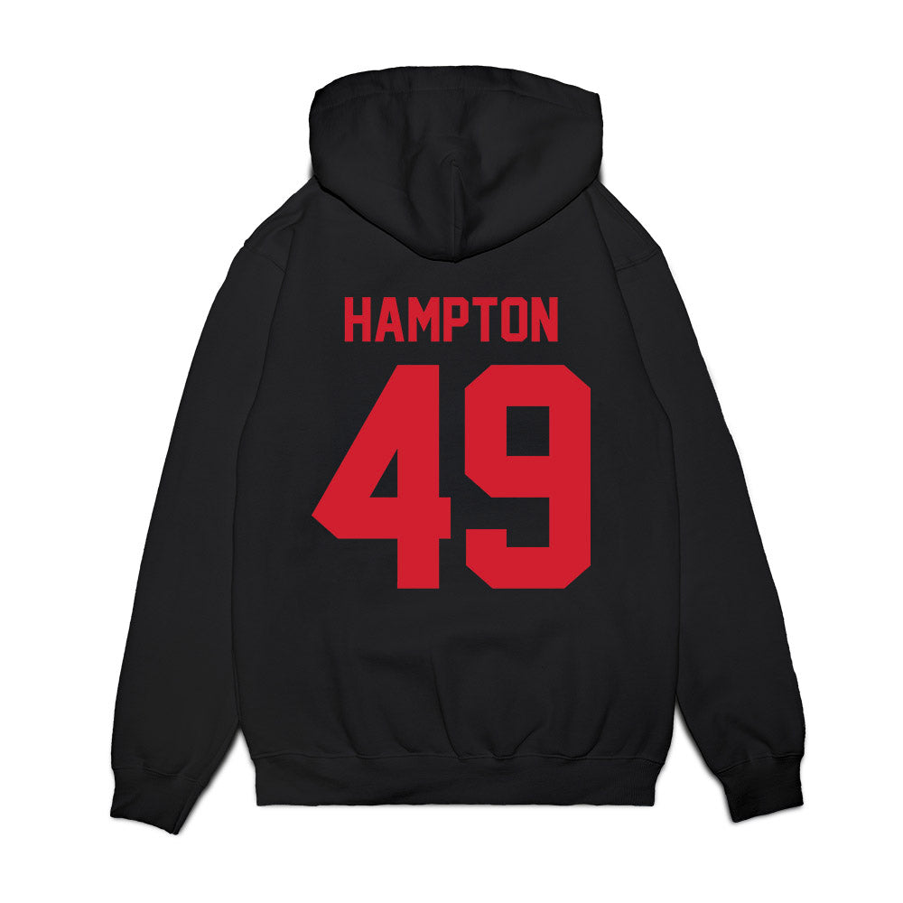 NC State - NCAA Football : Jailun Hampton - Vintage Helmet Premium Hooded Sweatshirt-1