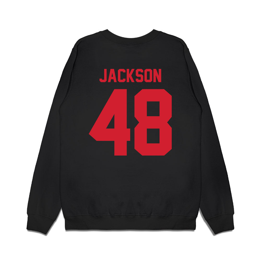 NC State - NCAA Football : Hunter Jackson - Vintage Helmet Premium Crewneck Sweatshirt-1