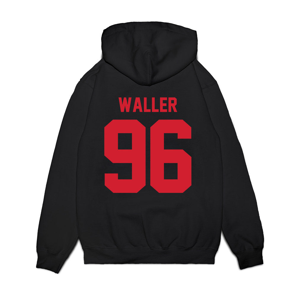 NC State - NCAA Football : Jackson Waller - Vintage Helmet Premium Hooded Sweatshirt-1