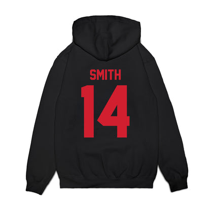 NC State - NCAA Football : Jacob Smith - Vintage Helmet Premium Hooded Sweatshirt-1