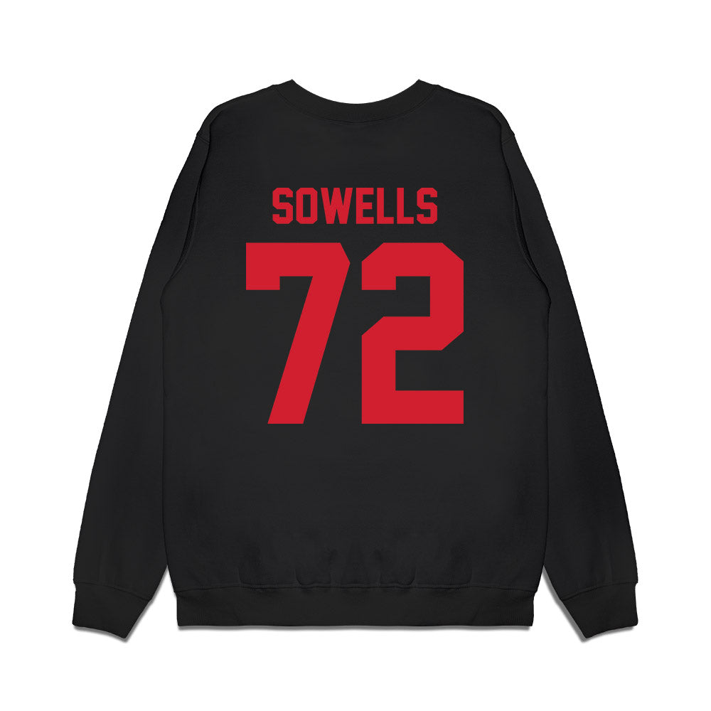 NC State - NCAA Football : Spike Sowells - Vintage Helmet Premium Crewneck Sweatshirt-1