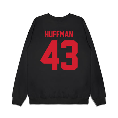 NC State - NCAA Football : Nathan Huffman - Vintage Helmet Premium Crewneck Sweatshirt-1