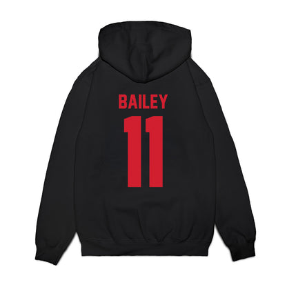 NC State - NCAA Football : CJ Bailey - Vintage Helmet Premium Hooded Sweatshirt-1