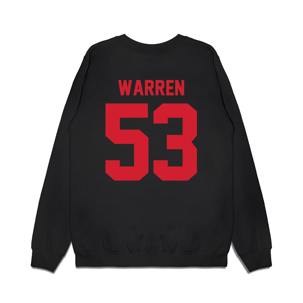 NC State - NCAA Football : Joshua Warren - Vintage Helmet Premium Crewneck Sweatshirt-1