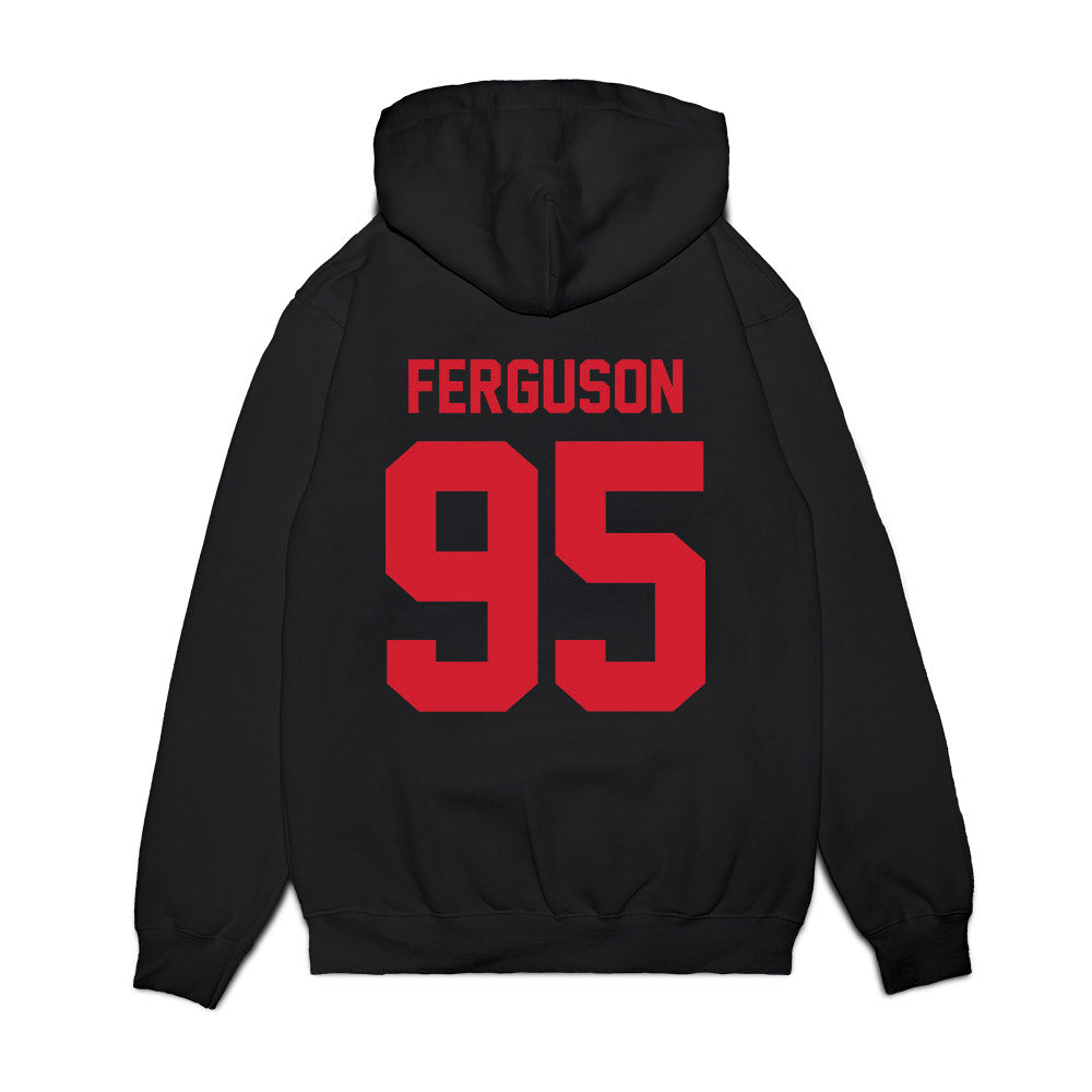 NC State - NCAA Football : Jacquey Ferguson - Vintage Helmet Premium Hooded Sweatshirt-1