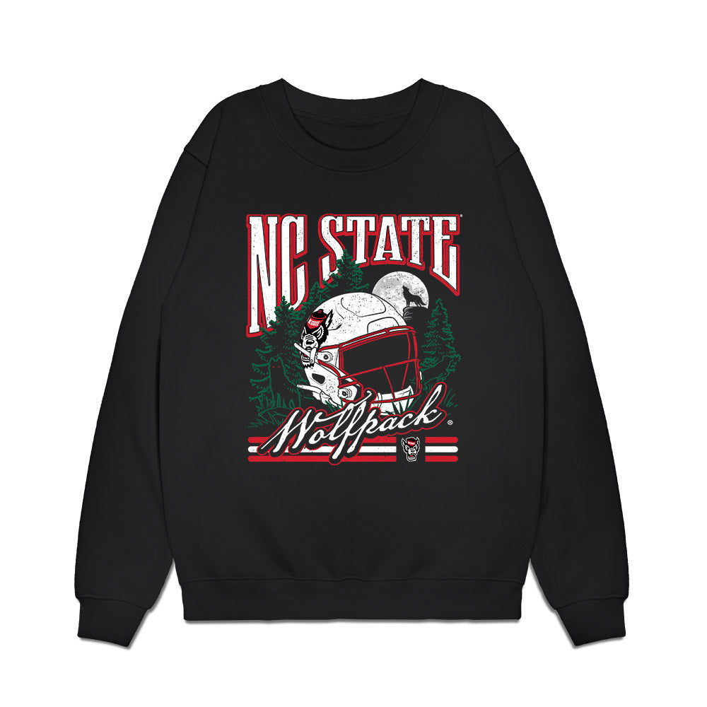 NC State - NCAA Football : Raul Aguirre JR - Vintage Helmet Premium Crewneck Sweatshirt-0