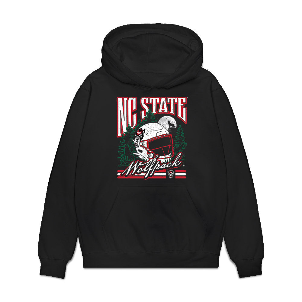 NC State - NCAA Football : Jordyn Best - Vintage Helmet Premium Hooded Sweatshirt-0