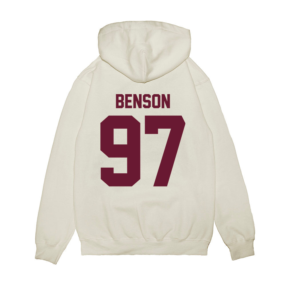 Minnesota - NCAA Football : Jeremiah Benson - Vintage Helmet Premium Hooded Sweatshirt-1