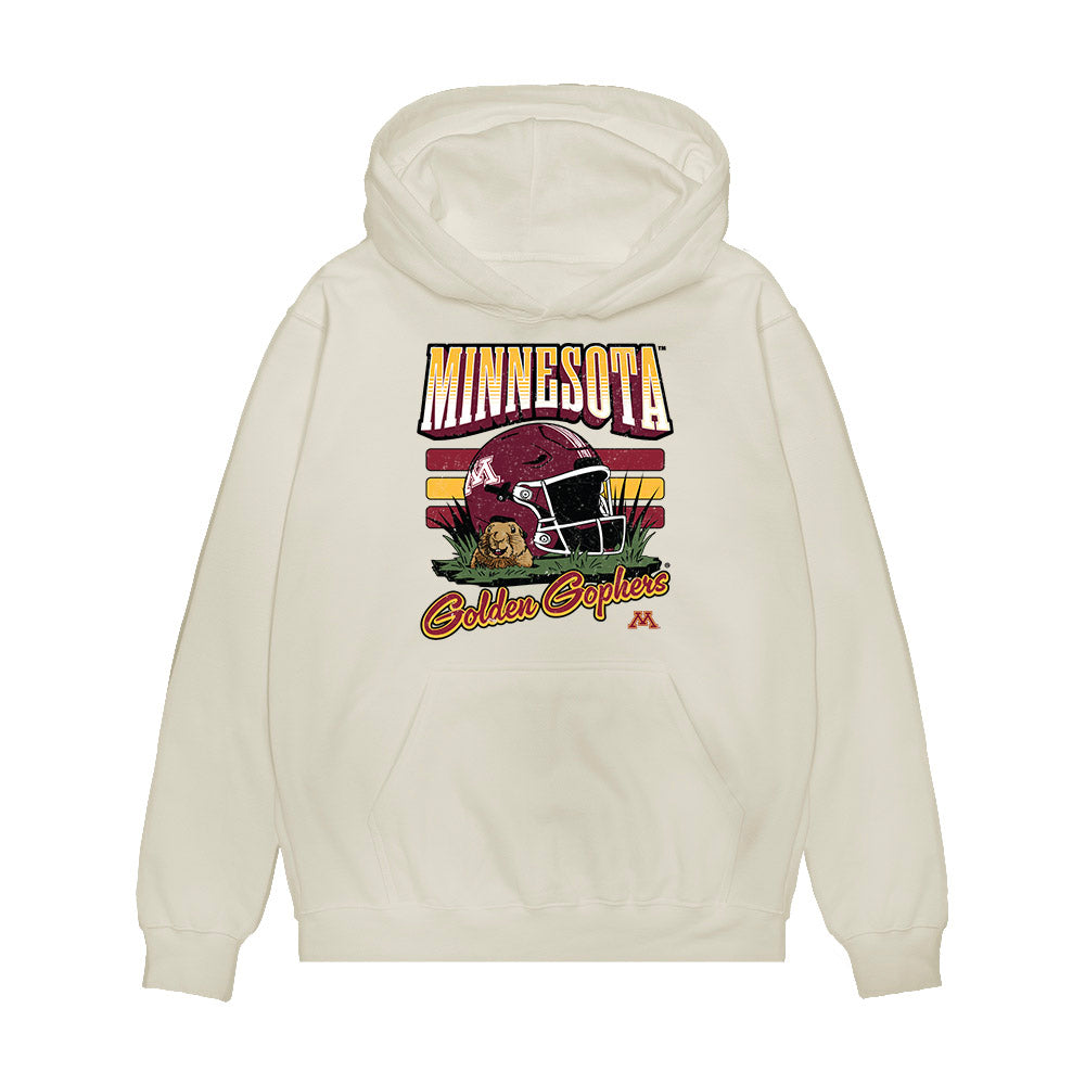 Minnesota - NCAA Football : Aaden Aytch - Vintage Helmet Premium Hooded Sweatshirt-0