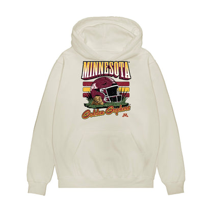 Minnesota - NCAA Football : Alan Soukup - Vintage Helmet Premium Hooded Sweatshirt-0