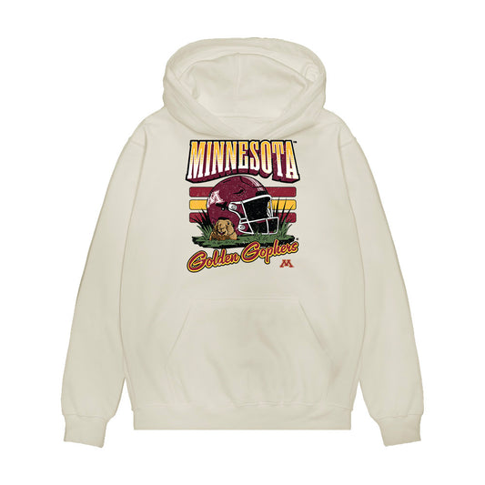 Minnesota - NCAA Football : Josiah Dozier - Vintage Helmet Premium Hooded Sweatshirt-0