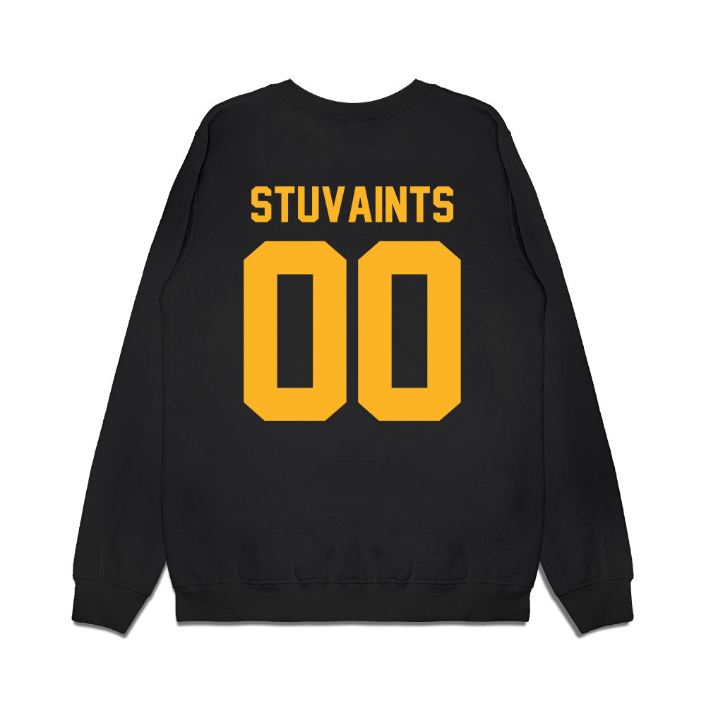 Pittsburgh - NCAA Football : Valdez Stuvaints - Vintage Helmet Premium Crewneck Sweatshirt-1