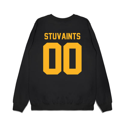 Pittsburgh - NCAA Football : Valdez Stuvaints - Vintage Helmet Premium Crewneck Sweatshirt-1