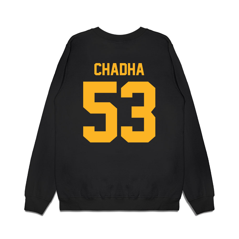 Pittsburgh - NCAA Football : Antonio Chadha - Vintage Helmet Premium Crewneck Sweatshirt-1