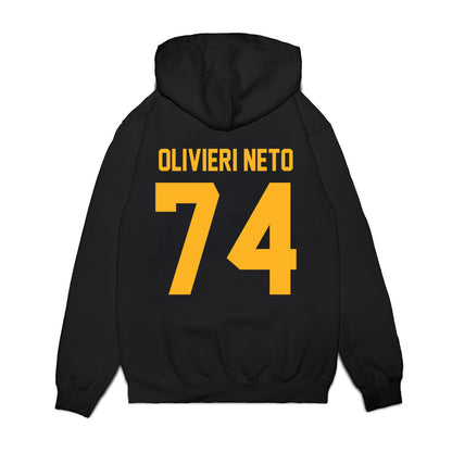 Pittsburgh - NCAA Football : Ernesto Olivieri Neto - Vintage Helmet Premium Hooded Sweatshirt-1