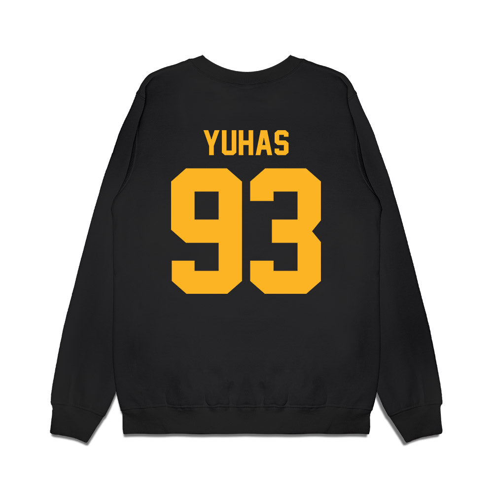 Pittsburgh - NCAA Football : Ty Yuhas - Vintage Helmet Premium Crewneck Sweatshirt-1