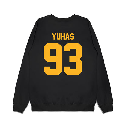 Pittsburgh - NCAA Football : Ty Yuhas - Vintage Helmet Premium Crewneck Sweatshirt-1