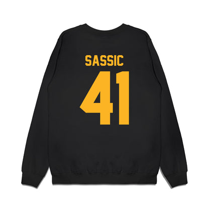 Pittsburgh - NCAA Football : Jake Sassic - Vintage Helmet Premium Crewneck Sweatshirt-1